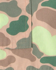 Boys Camo Canvas Cargo Shorts - Green