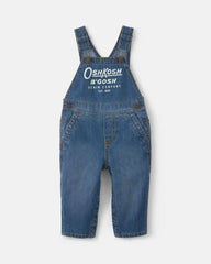 Baby Logo Denim Overalls - Dark Wash