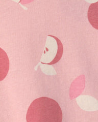 Baby Girl Apple Relaxed Peplum Top - Pink