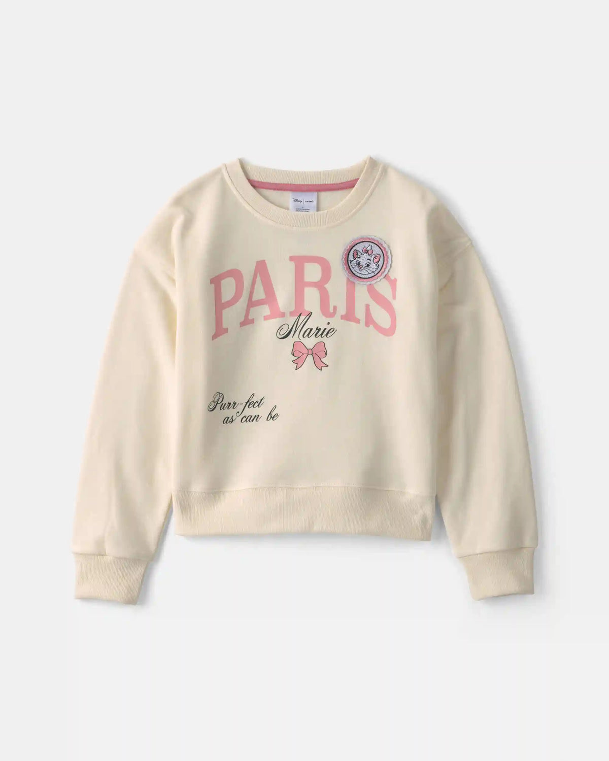 Girls Disney© Marie Paris Pullover Sweatshirt - Cream