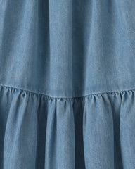 Toddler Girl Chambray Sleeveless Dress