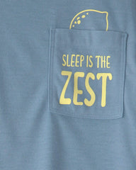 Toddler Boy Bird Loose Fit 2-Piece Pajama Set - Blue