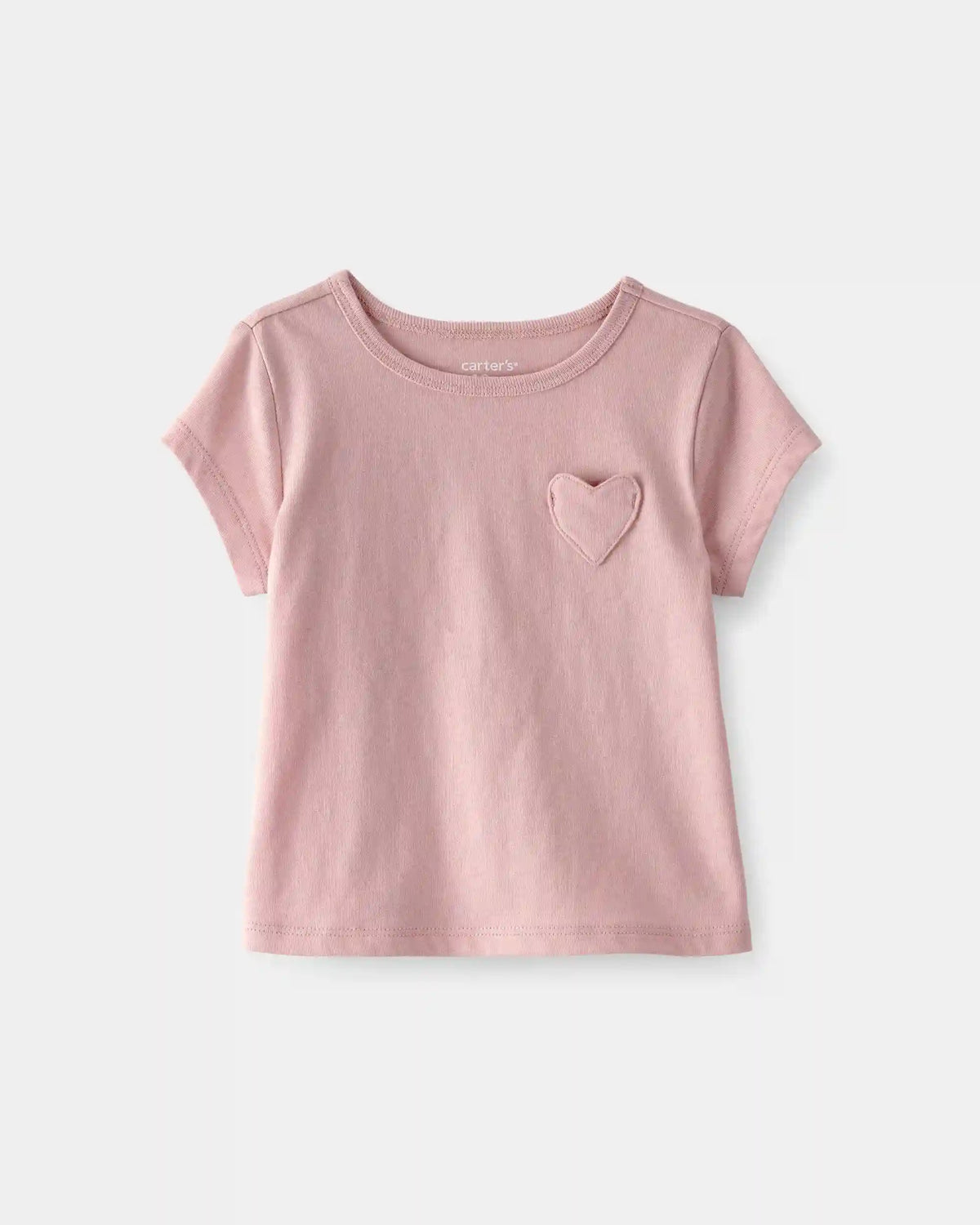 Baby Girl Heart Pocket Top - Pink