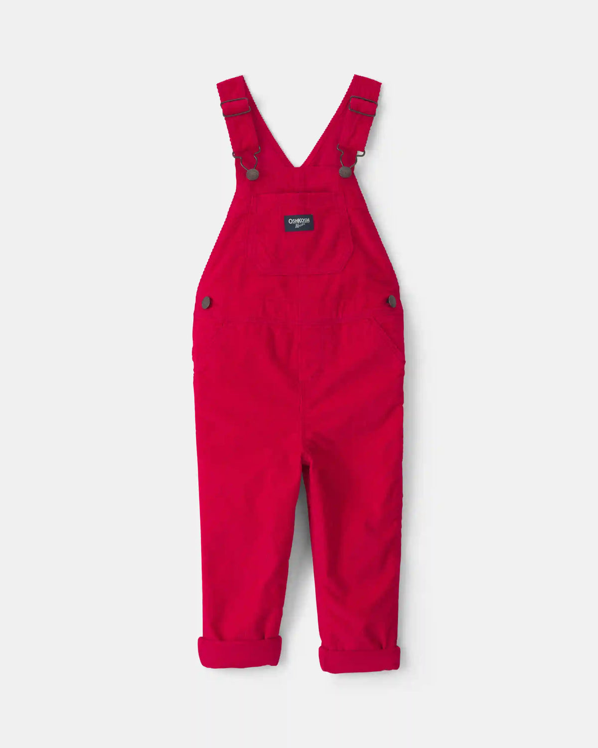 Toddler Girl Corduroy Overalls - Red