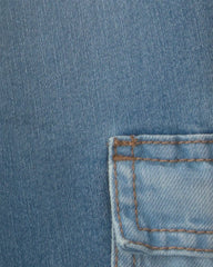 Baby Boy Straight-Leg Cargo Jeans - Medium Wash