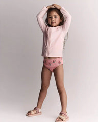 Toddler Full-Zip Long-Sleeve Rashguard - Light Pink