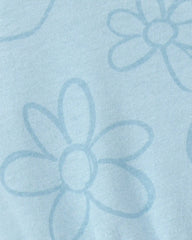 Baby Girl Floral Ladybug Short-Sleeve Dress - Blue