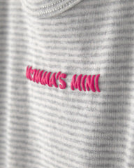 Baby Girl 'Momma's Mini' Short-Sleeve Romper - Grey