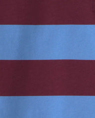 Boys Striped Polo Shirt - Burgundy/Blue