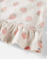 Toddler Girl 2-Piece Set Made with Organic Cotton in Strawberry Print