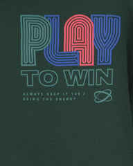 Boys 'Play To Win' Fleece Hoodie - Green