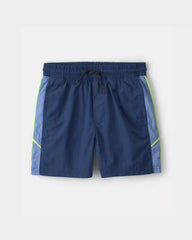 Boys 2-Piece Colorblock Active Windbreaker & Shorts Set - Blue