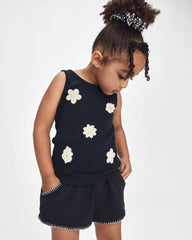 Toddler Girl Crinkle Shorts - Black