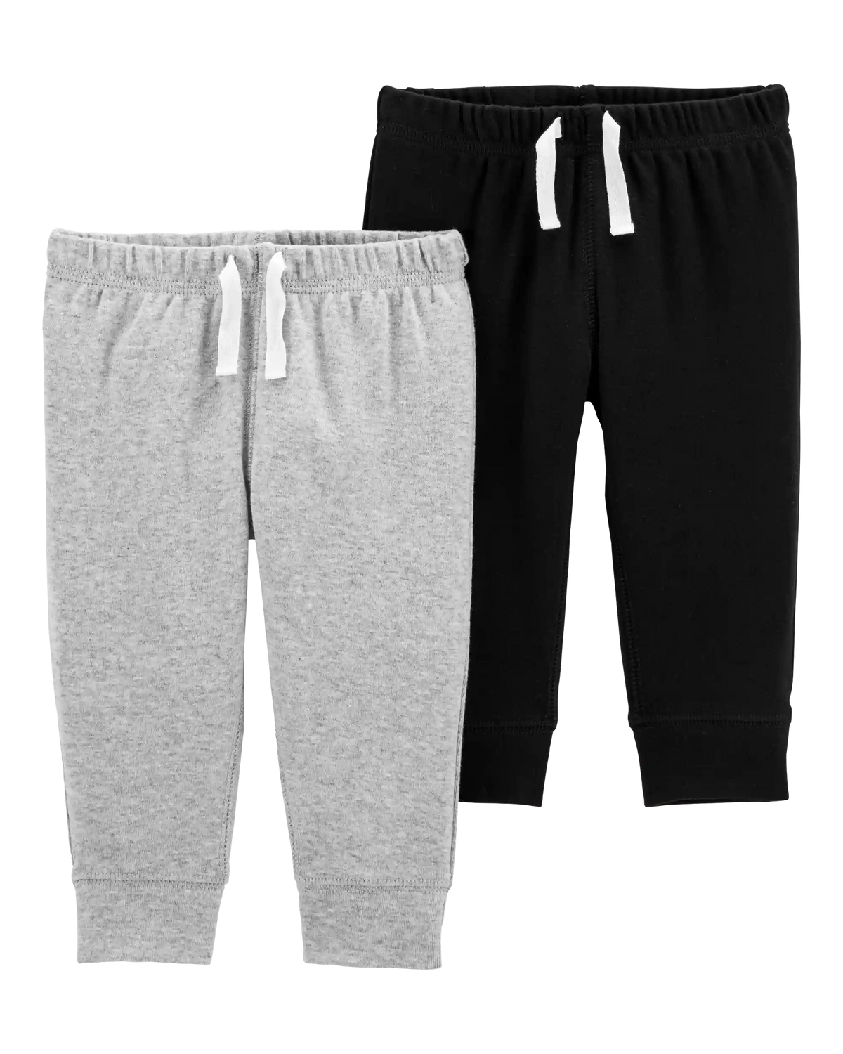 Baby Boy 2-Pack Cotton Pants - Grey/Black