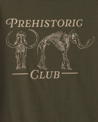 Boys 'Prehistoric Club' Graphic Tee - Olive Green
