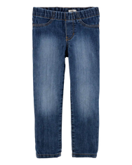 Baby Girl Medium Blue Wash Elastic-Waist Jeggings