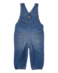 Baby Knit-Like Denim Overalls - Medium Wash