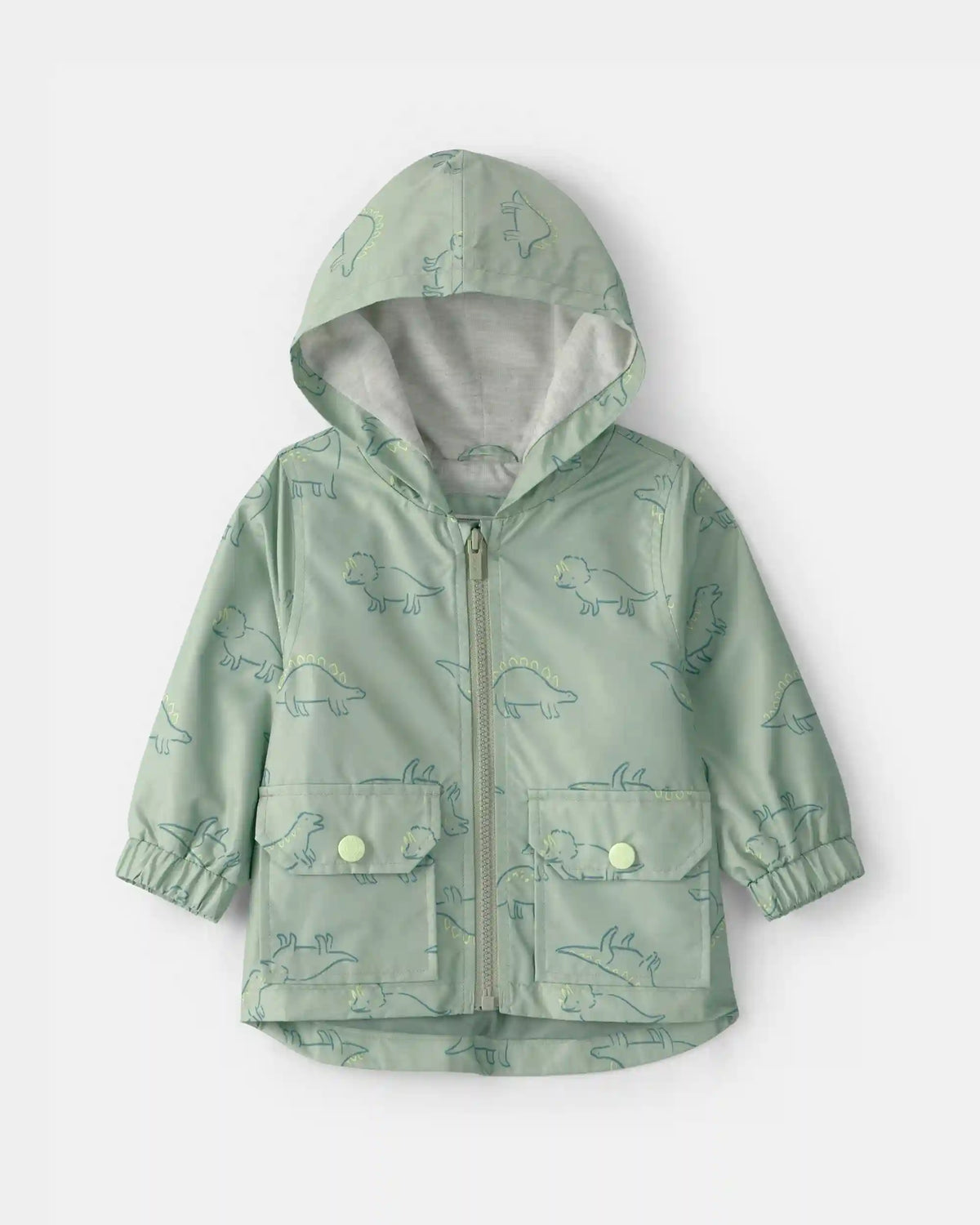 Baby Boy Dinosaur Raincoat - Green