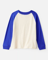 Boys Long-Sleeve Raglan Tee - Blue