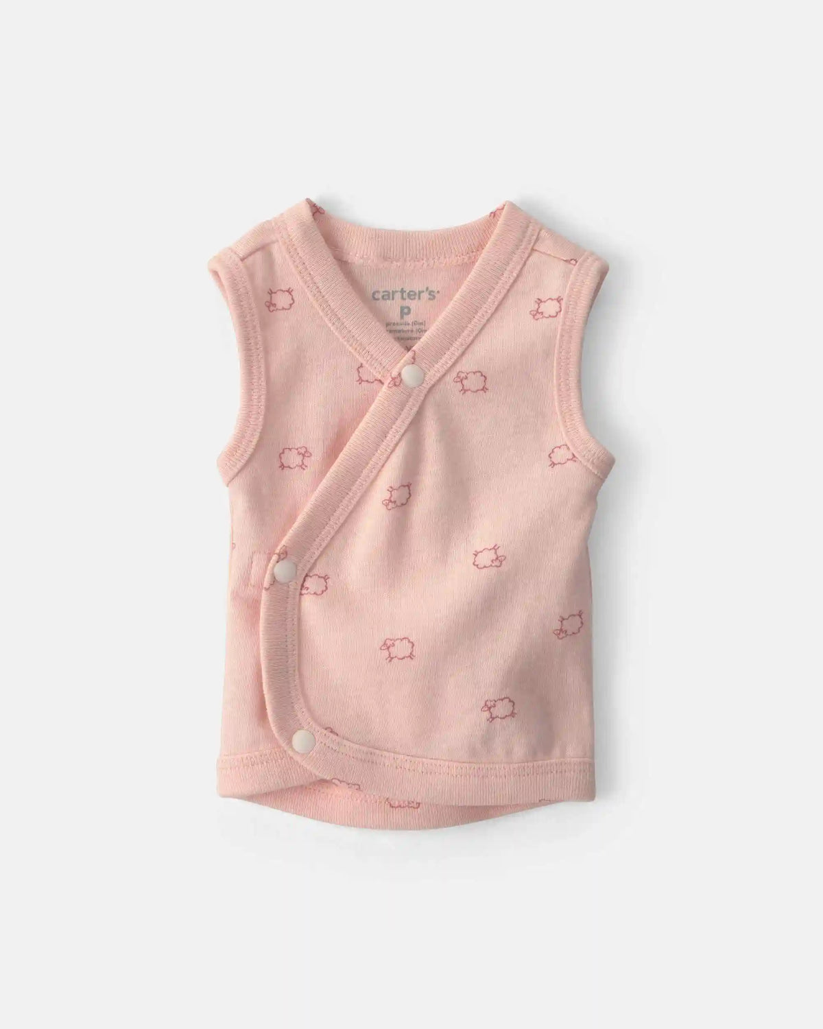 Baby Girl Sheep Side-Snap Tank - Pink