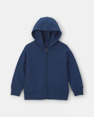 Boys Fleece Zip-Up Hoodie - Navy Blue