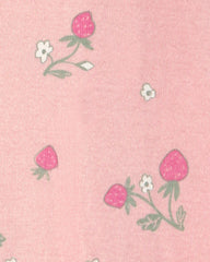 Toddler Girl 2-Pack Strawberry Floral Snug Fit 1-Piece Pajama - Pink