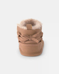Baby Girl Teddy Fleece Boot - Brown