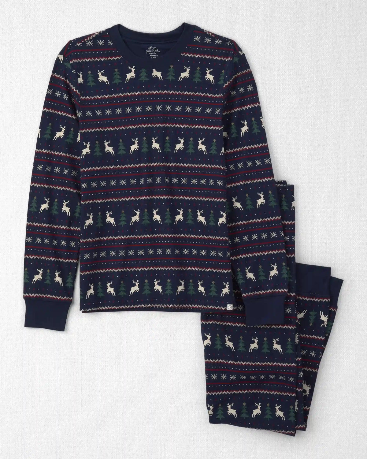Adult 2-Piece Organic Cotton Fair Isle Pajamas