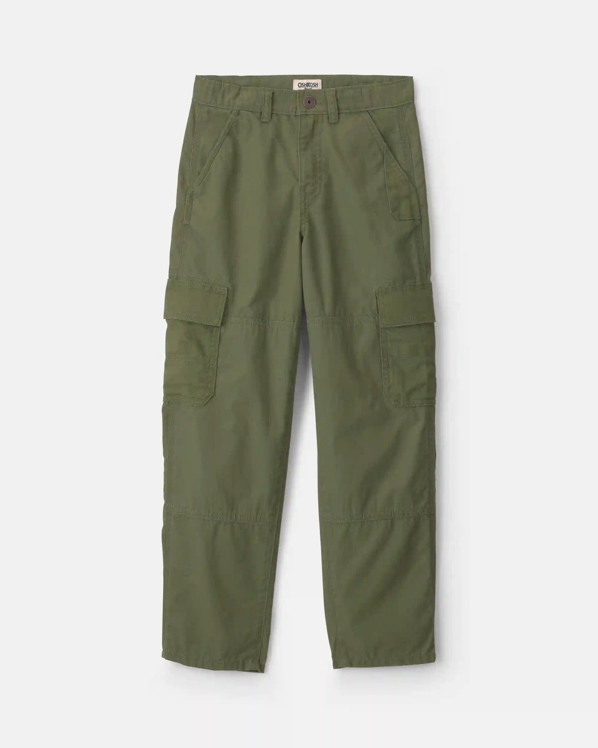 Boys Baggy Cargo Pants - Olive Green