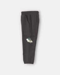Toddler Boy Glow-in-the-dark French Terry Cargo Joggers - Black