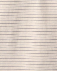 Boys Stripe Henley Tee - Cream