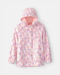 Girls Floral Raincoat - Pink