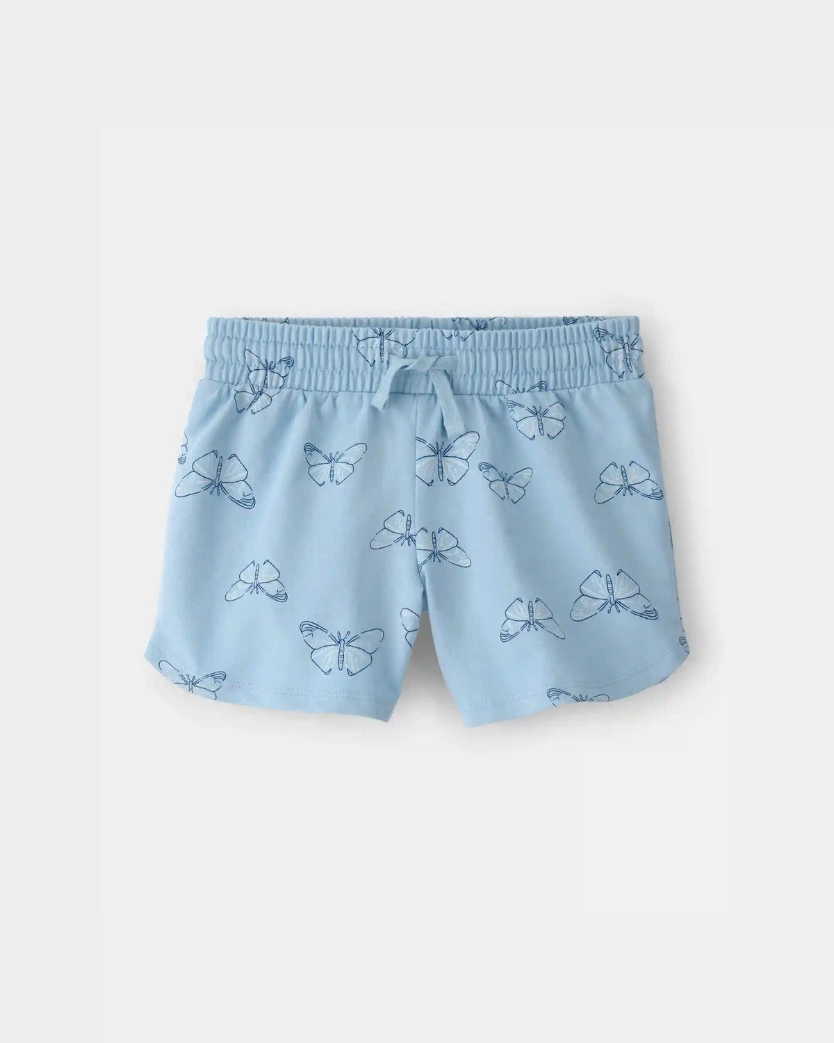 Girls Butterfly French Terry Shorts - Blue