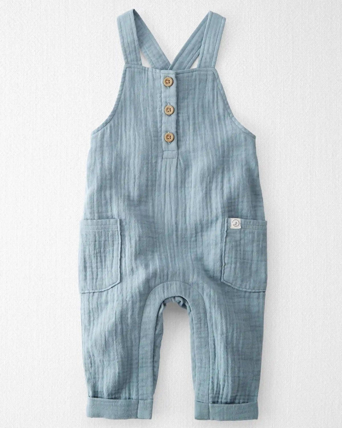 Baby Boy Organic Cotton Gauze Overall
