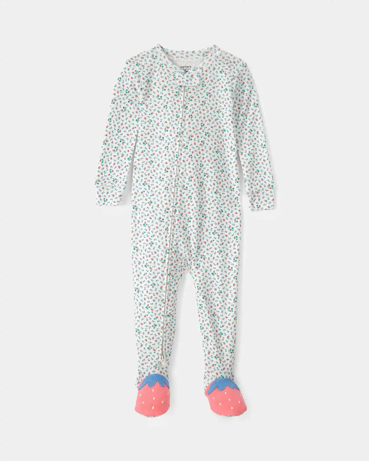 Toddler Girl Strawberry 100% Cotton Snug Fit 1-Piece Pajama