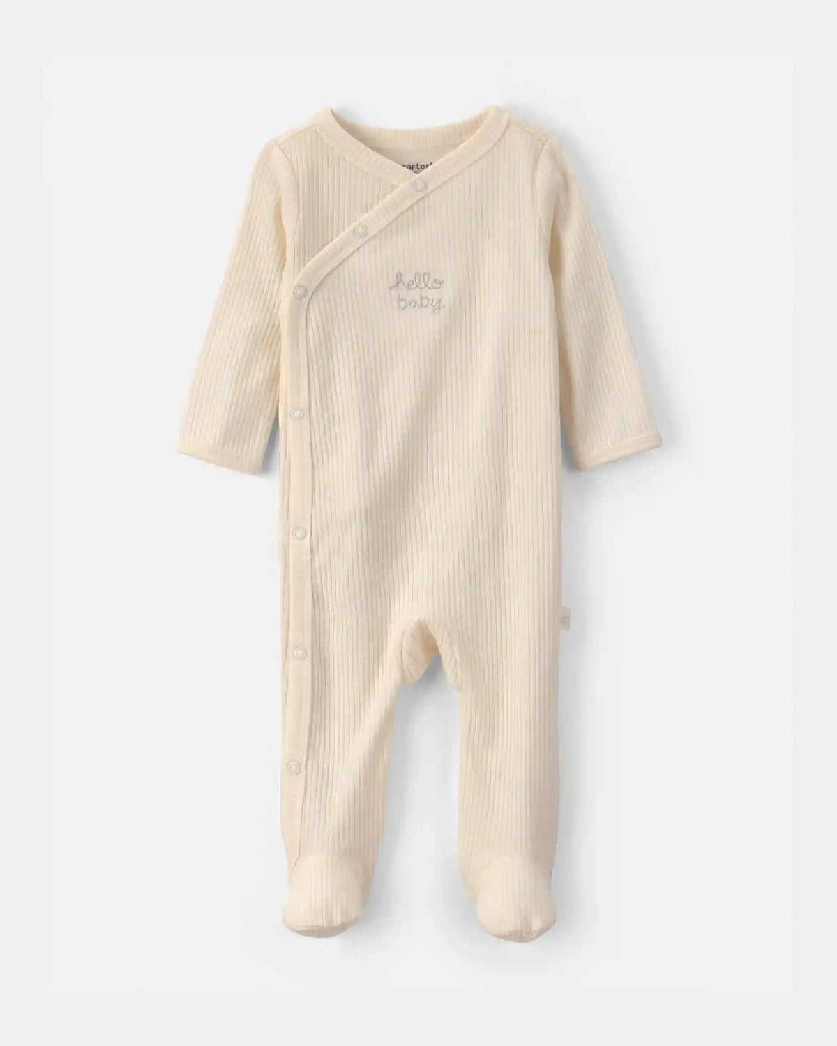Baby Hello Baby' Cotton Sleep & Play Pajamas - Ivory