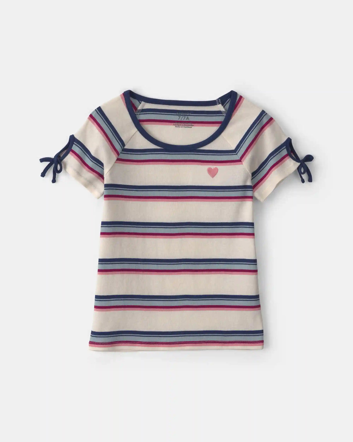Girls Heart Striped Top