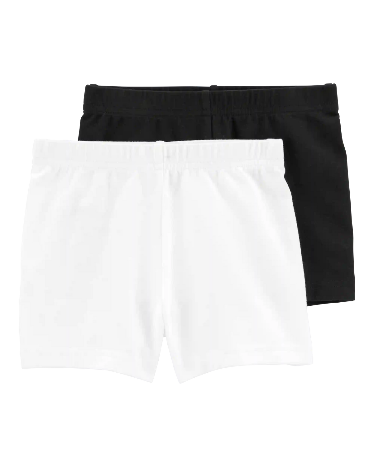 Toddler Girl 2-Pack Cartwheel Shorts - Black/White