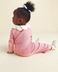 Baby Girl 2-Piece Long-Sleeve Sweater Top & Pant Set - Pink