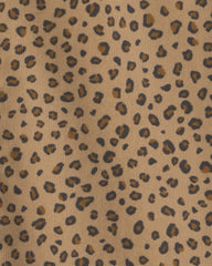 Girls 2-Piece Leopard Corduroy Long-Sleeve Dress Set - Brown/Black