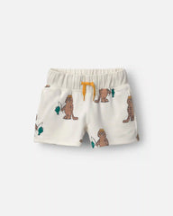 Toddler City Park™ Short in Fishing Tiger Print - Cream