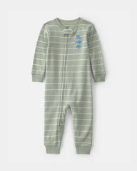 Toddler Boy Beach 100% Cotton 1-Piece Pajama - Green