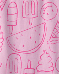 Girls Summer Treats Top - Pink