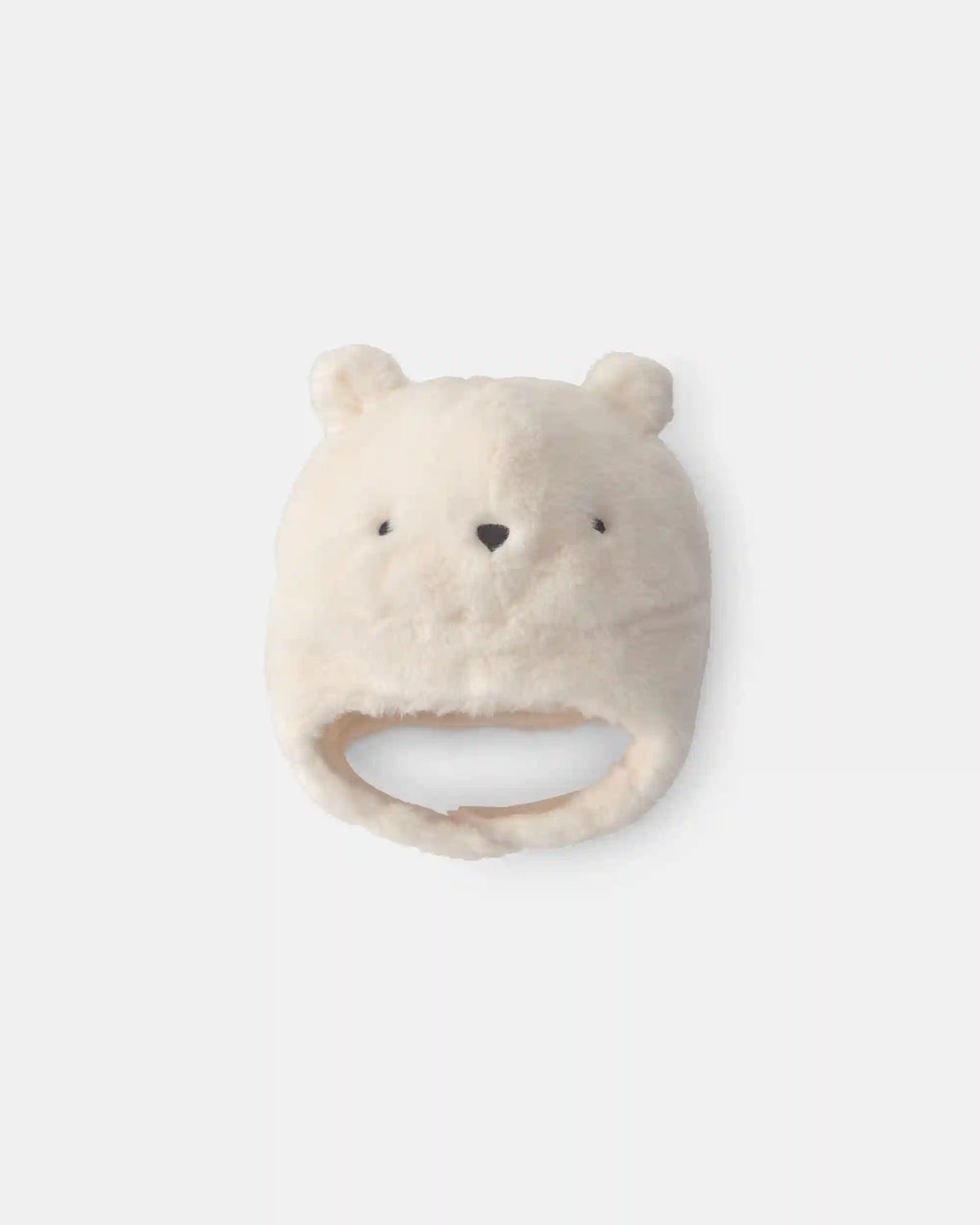 Baby Polar Bear Christmas Fleece Hat - Cream