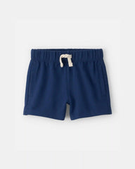 Baby Boy French Terry Shorts - Navy Blue
