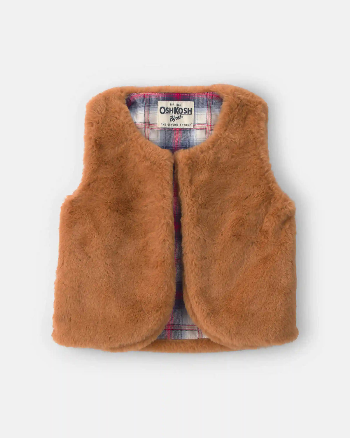 Toddler Girl Faux Fur Vest - Brown