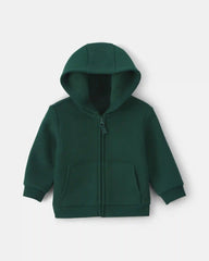 Baby Boy Fleece Zip-Up Hoodie - Green