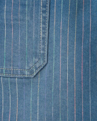 Toddler Girl Rainbow Stripe Denim Skirtall - Medium Wash