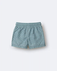Toddler Boy Swim Trunk in Dot Print - Pale Blue