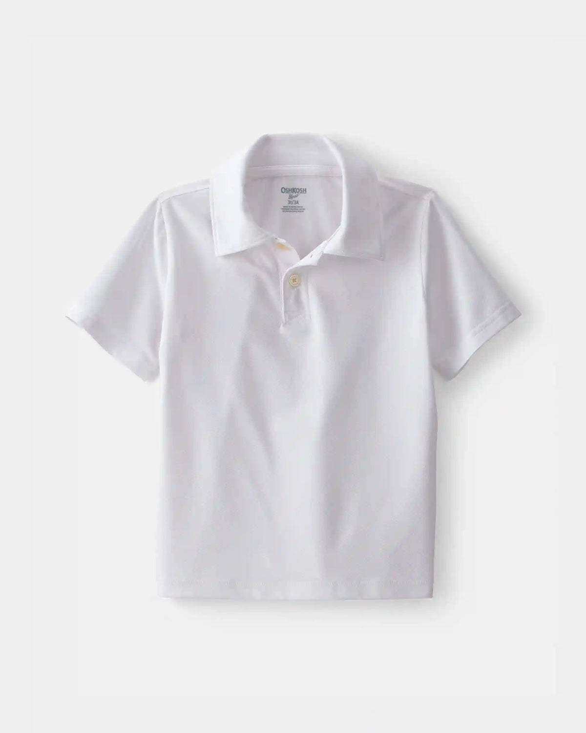 Toddler Boy Uniform Active Polo Shirt - White